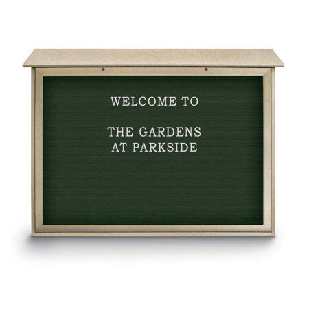 United Visual Products Outdoor Enclosed Combo Board, 48"x36", Black Frame/Black Porc & Cinnabar UVCB4836ODB-BLKPORC-CINNABA